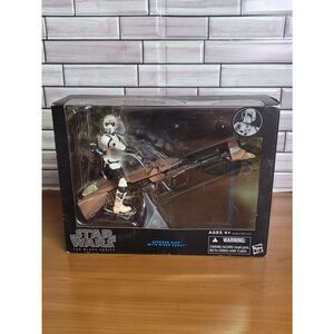 STAR WARS BLACK SERIES SPEEDER BIKE W/ SCOUT TROOPER FIGURE #A42